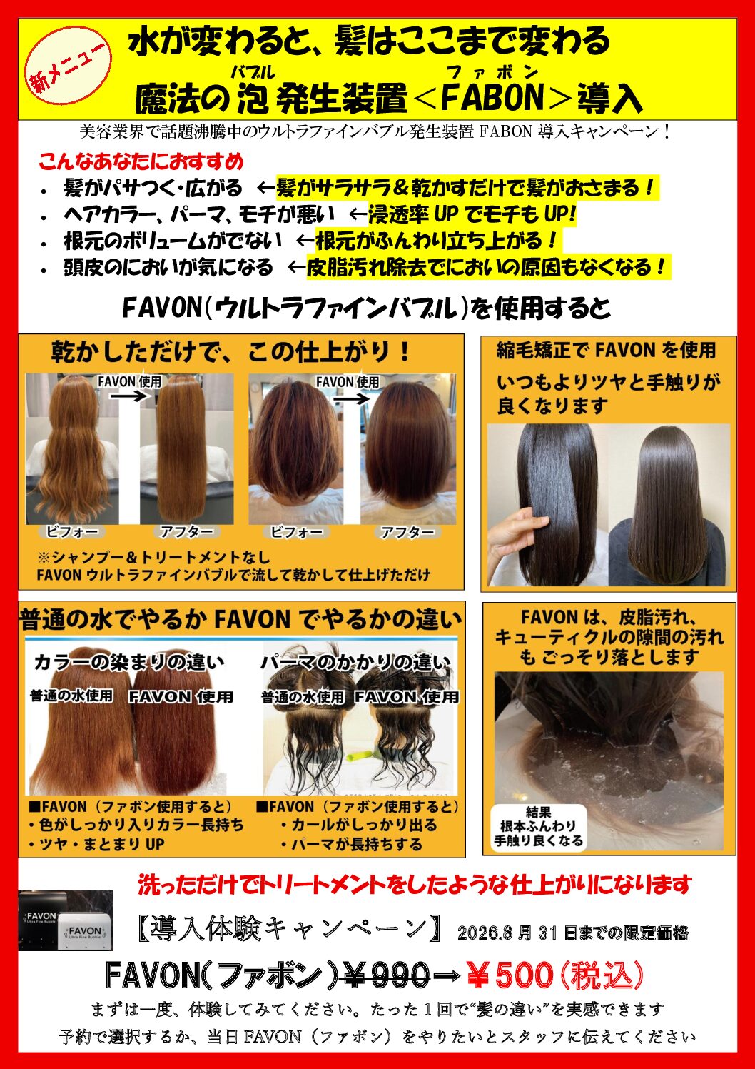 FAVON体験価格